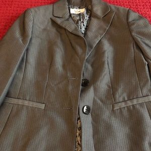 Gray pinstriped blazer size 10